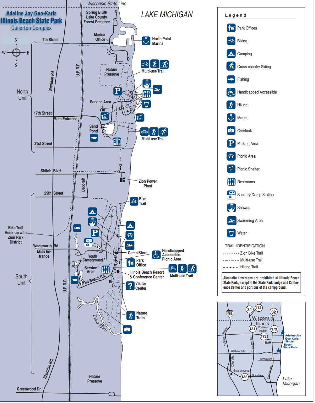 Illinois Beach Map