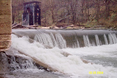 The Vermillion river dam near Danville in 2004